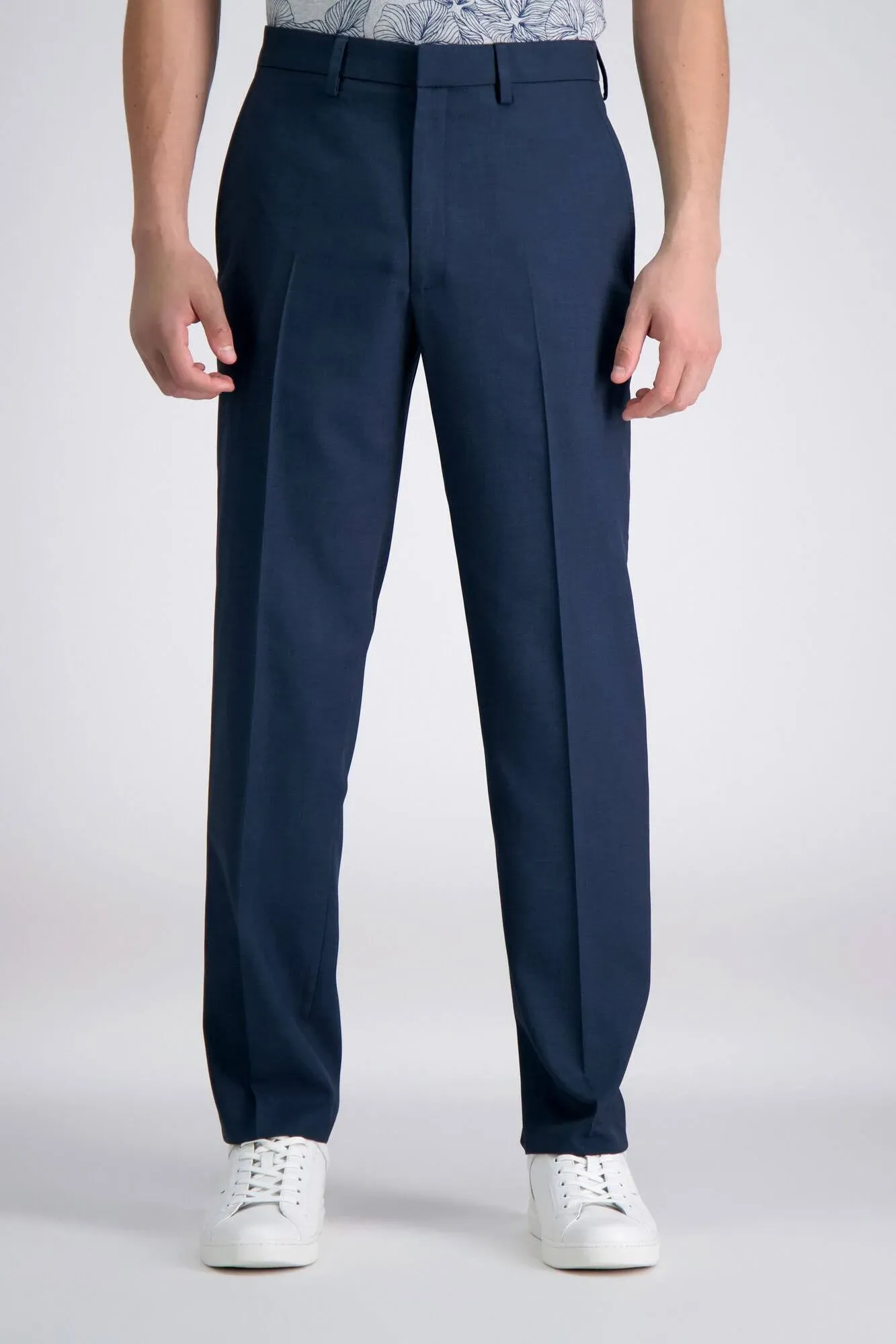 Haggar Men's Stretch Travel Performance Tailored Fit Suit Pants, Blue, 34 x 32