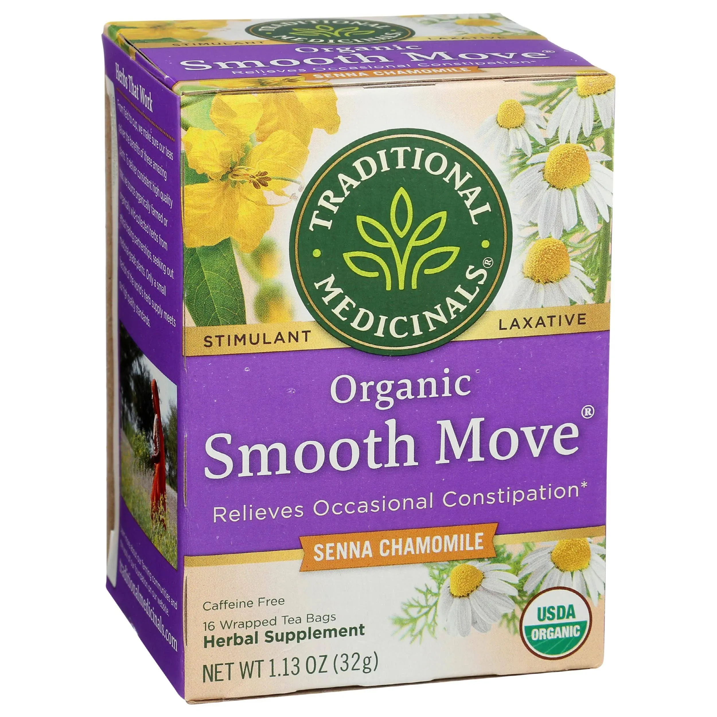 Traditional Medicinals Chamomile Smooth Move Tea - 16 bags, 1.13 oz box