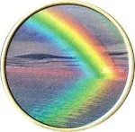 Serenity Peace Within The Storm Color Rainbow Bronze Medallion Chip