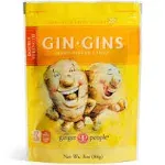 Gin Gins Double Strength Hard Ginger Candy, 3 oz, 6PK