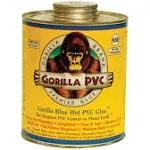 Gorilla 08102 Blue Hot PVC Glue, 8 oz