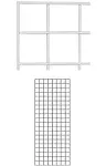 2' x 5' Wire Grid Panel - White