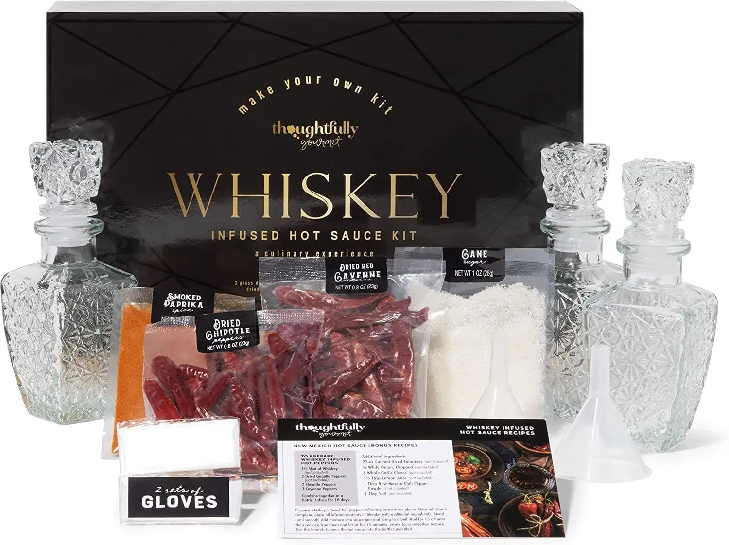 Thoughtfully Gourmet Make Your Own Whiskey Infused Hot Sauce DIY Gift Set