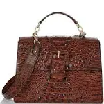 Brahmin Melbourne Collection Hallie Satchel Bag - Pecan