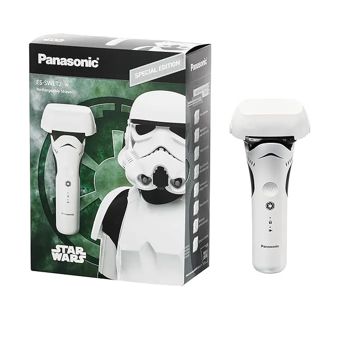 Panasonic - Star Wars Stormtrooper Wet/Dry Electric Shaver with 3-Blade Cutting System and Beard Sensor - White/Black