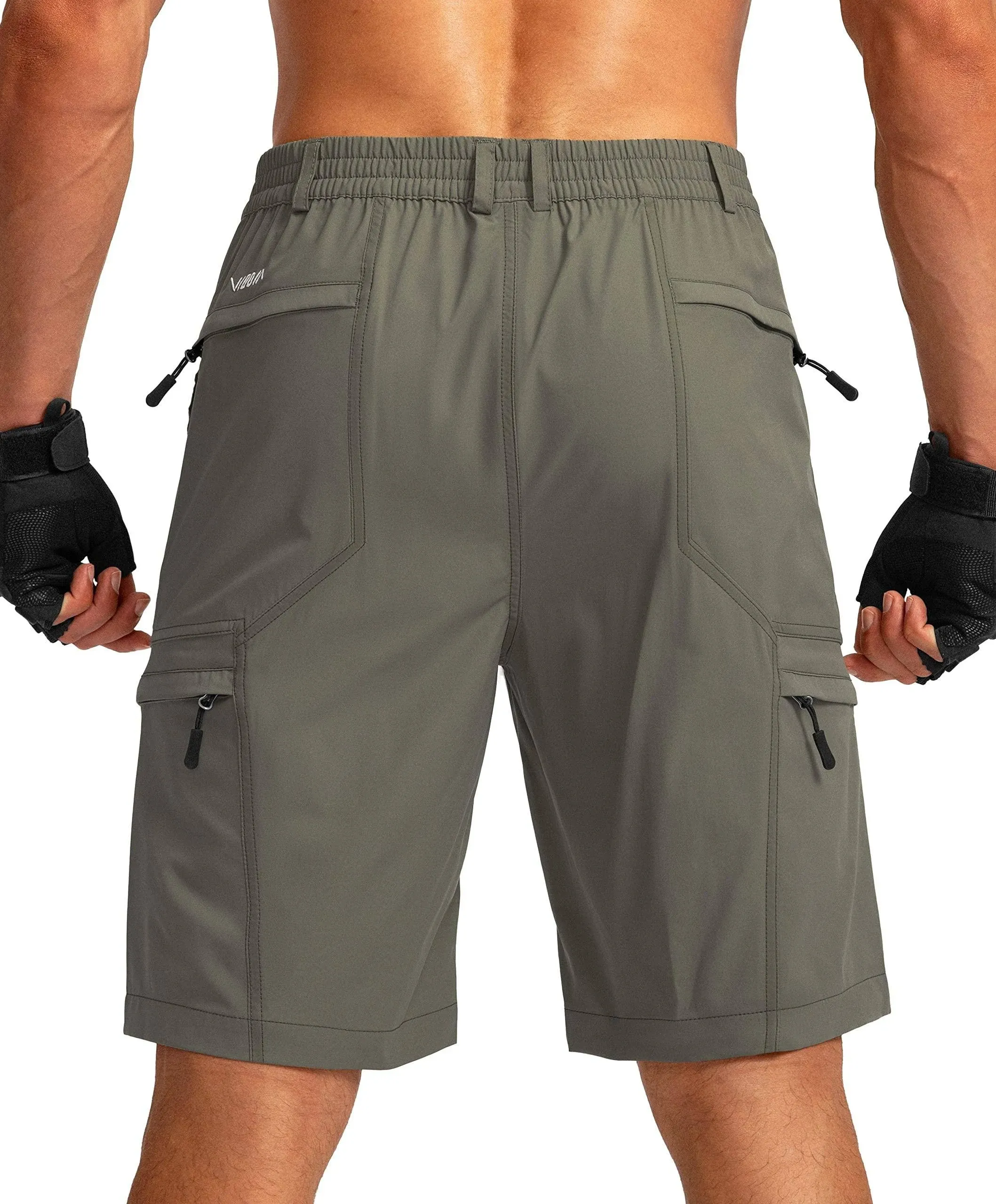 Viodia Men's Lightweight Stretch Quick Dry Hiking Cargo Shorts