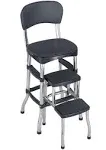 Cosco Black Retro Counter Chair / Step Stool