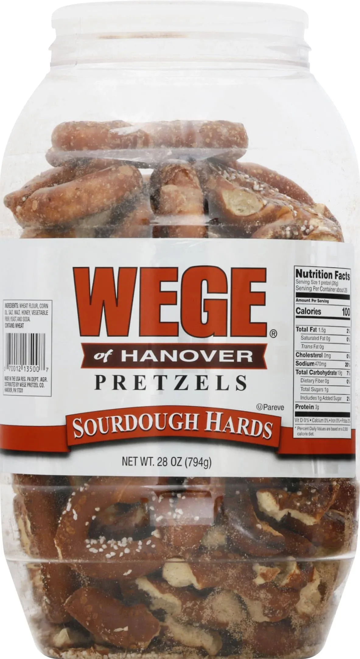 Wege Pretzels, Sourdough Hards - 28 oz