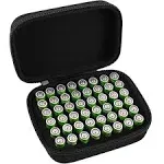 Comecase Hard Battery Organizer Storage Box Carrying Case Bag - Holds 48 Batteries AA [ Not Include Tester and Accessories ]