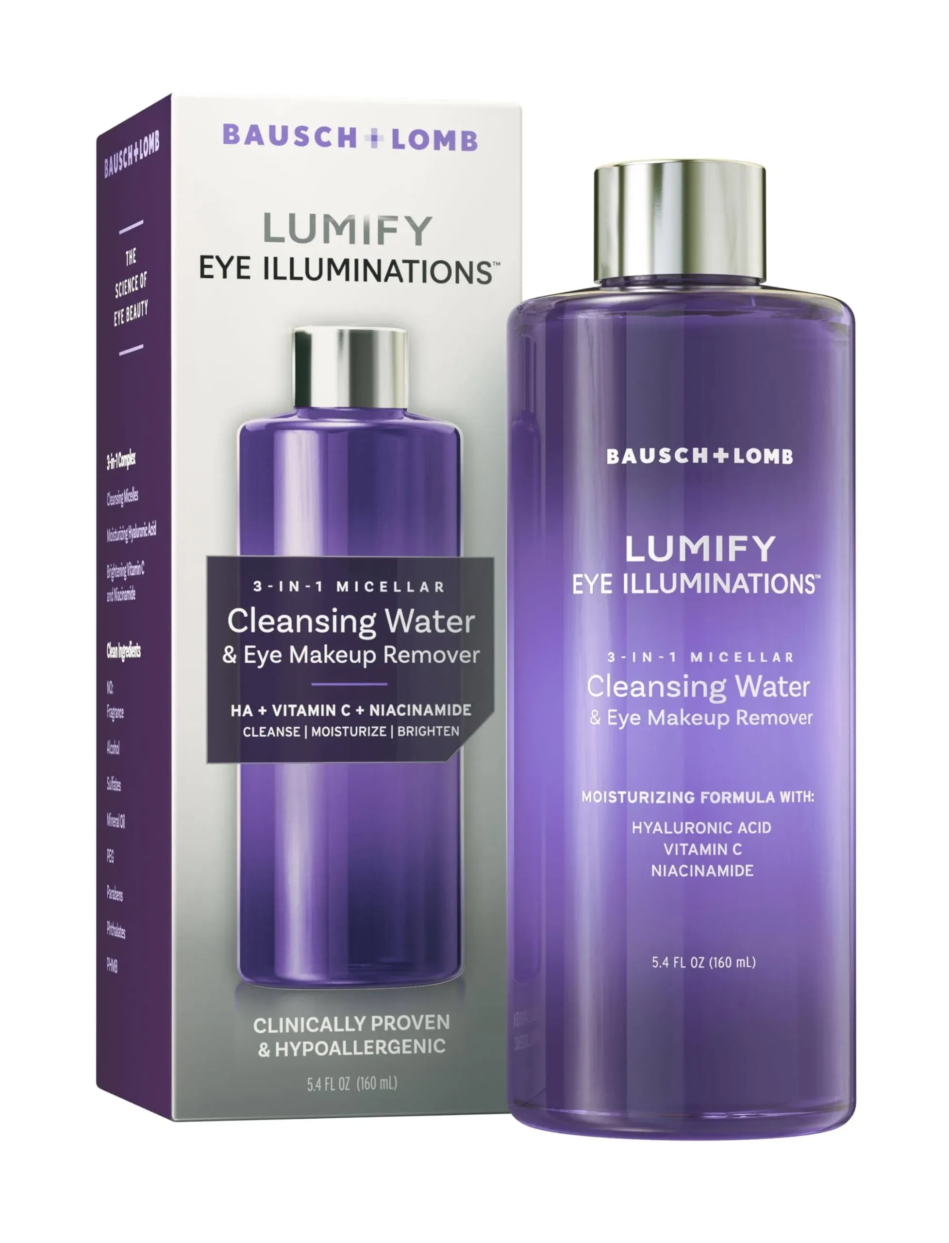 Lumify Eye Illuminations 3-in-1 Micellar Cleansing Water & Eye Makeup Remover