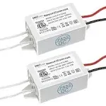 Emitever 24Volt LED Power Supply Driver 12W 2-Pack ETL Listed Waterproof IP67 Low Voltage Transformer