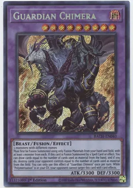 Guardian Chimera - BACH-EN040 - Secret Rare 1st Edition