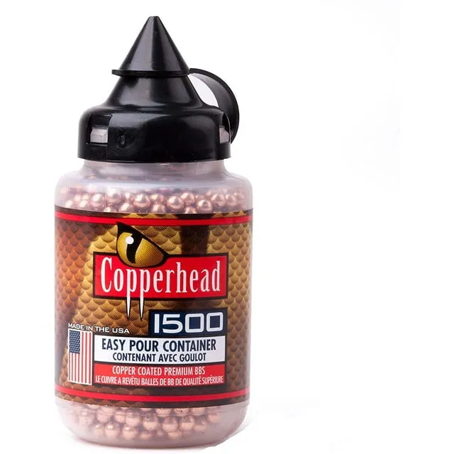 Crosman Copperhead Air Gun BBs 177 Caliber 5.28 Grain Bottle of 1500