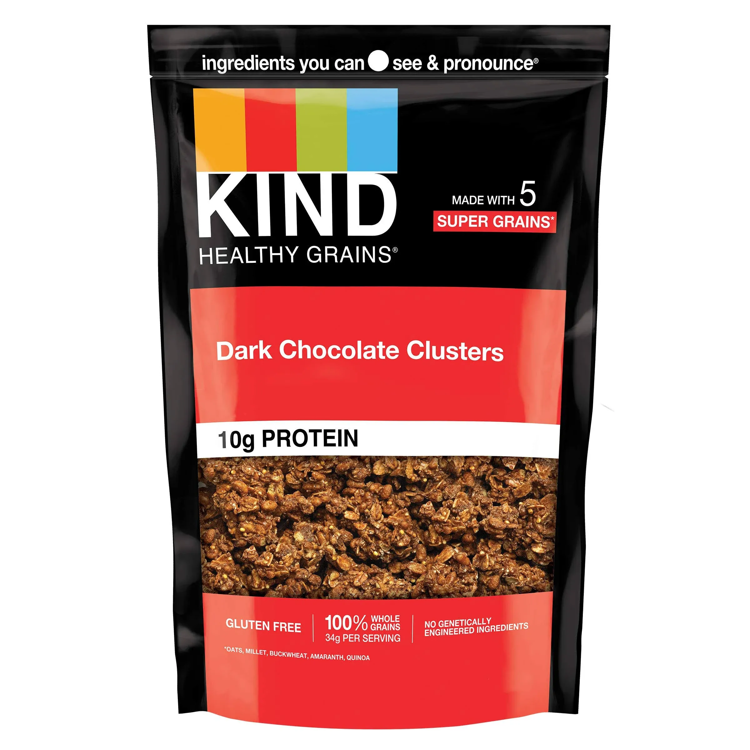 Kind Snacks Healthy Grains Dark Chocolate Whole Grains Granola Clusters, 11 oz - Case of 6