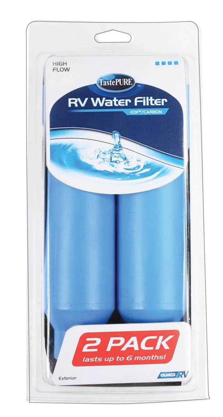 2-Pack Camco TastePURE RV/Marine Water Filter *NEW* ss1