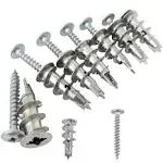 Ansoon Zinc Self-Drilling Drywall Anchors with Screws Kit 50 Pieces All Together