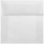 LUXPaper Square Peel & Press Invitation Envelopes, 5 1/2 x 5 1/2, Clear Translucent, 50 Pack