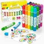 Shuttle Art Dot Markers, 15 Colors Washable Markers for Toddlers,Bingo Daubers Supplies Kids Preschool Children, Non Toxic Water-Based