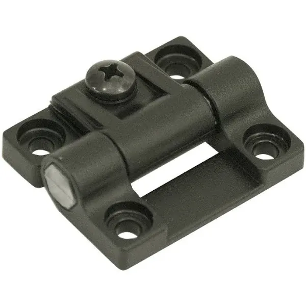 Southco E6-10-301-20 Series Adjustable Torque Position Control Hinge with Holes, Acetal Copolymer, 1.69" Leaf Height, 6.99 in-lbf Symmetric Torque, Black, Pack of 1