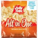 Jolly Time All in One Popcorn Kit, Portion Packets with Kernels, Oil and Salt for Movie Theater or Air Popper Machines