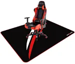 GTRACING Gaming Chair Mat for Hardwood Floor 47 x 39 inch Office Computer Gaming Desk Chair Mat for Hard Floor Red,Larger Size