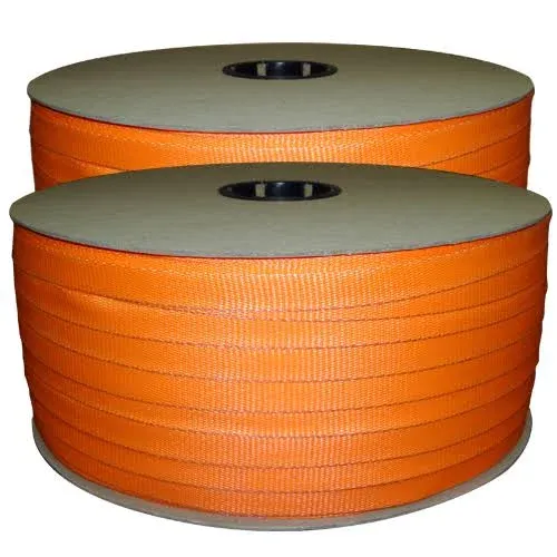 Kubinec CL-3427 0.75 in. Orange Woven Polyester Strap, 1650 ft. Coil - 3000 lbs ...