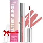 Cilrofelr Peel Off Lip Liner Stain, Long Wear Tattoo Lip Liner with Tweezer, Peel ...