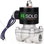 U.S. Solid Electric Solenoid Valve- 1/2" 12V DC Solenoid Valve Stainless Steel Body Normally Closed, VITON SEAL