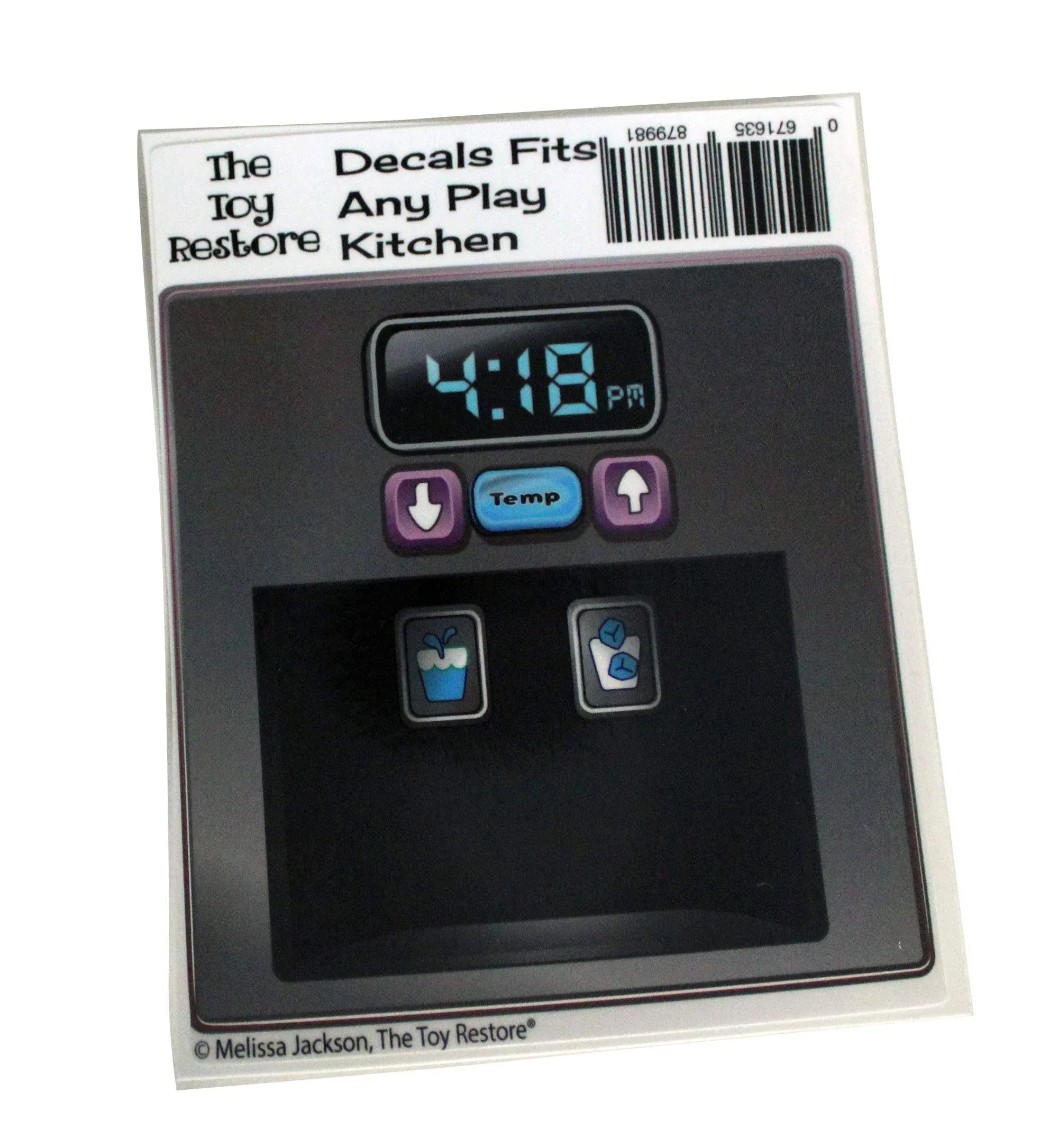 Replacement Stickers Fits IKEA DUKTIG Play Kitchen DIY Ice Maker Dial (4x4 inches)