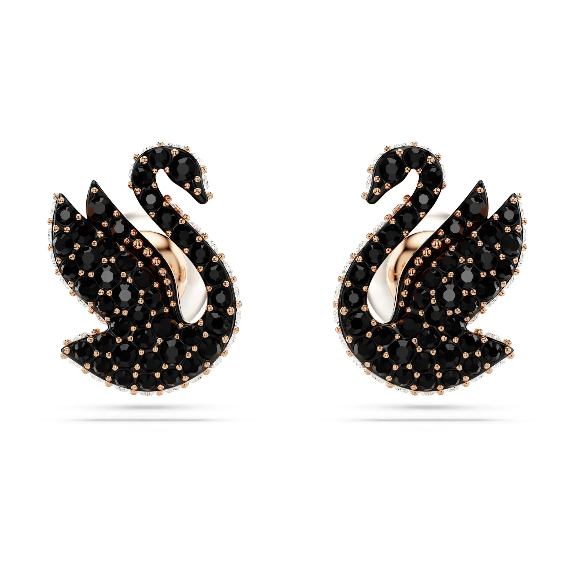 Swarovski swan stud earrings