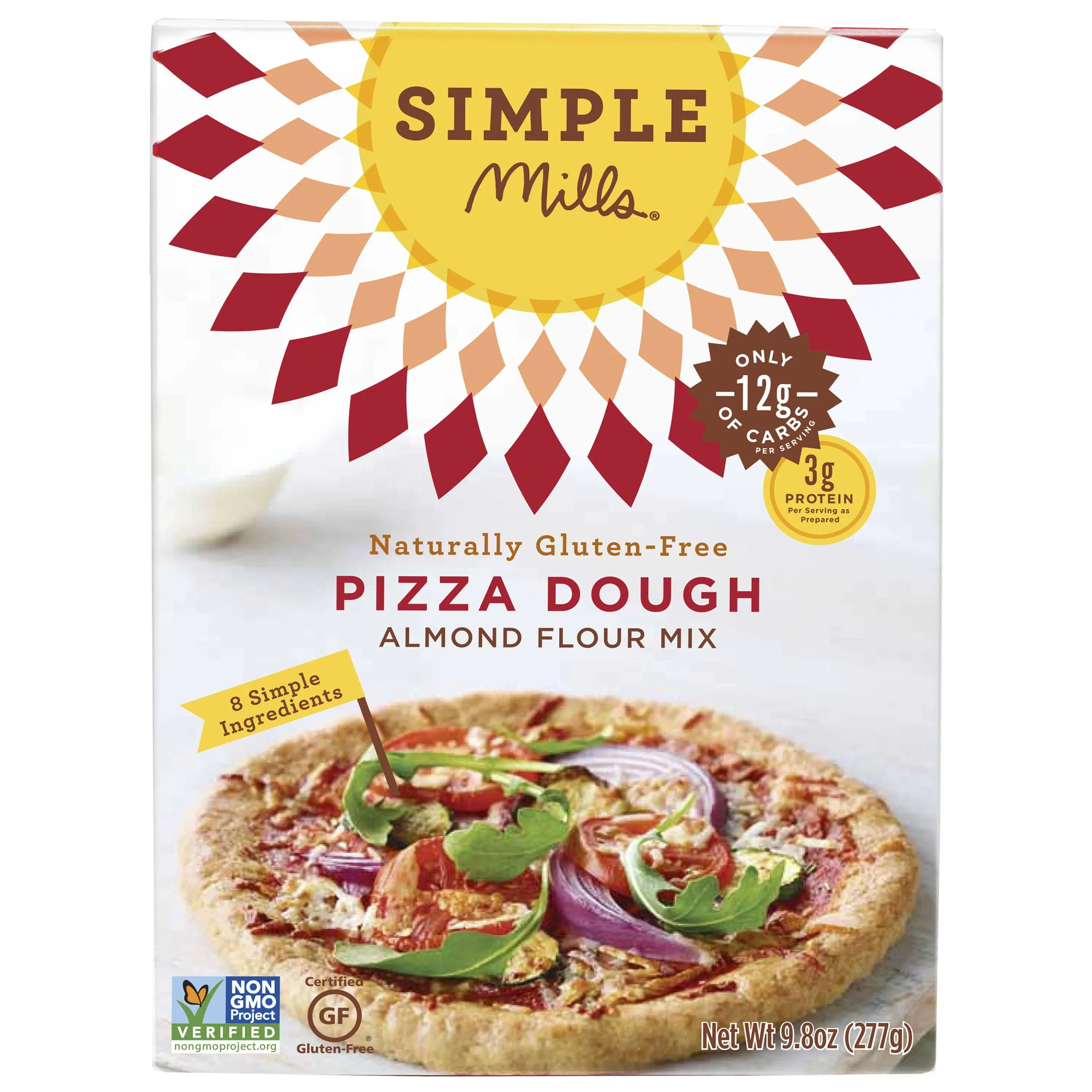 Simple Mills, Mélange à pâtisserie à la farine d'amande, Pâte à pizza, 277 g