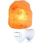 pursalt Himalayan Salt Lamp Night Light Plug in, Certificated 360 Degree Rotatable Wall Plug with Extra 2 Replacement Bulbs Bathroom Bedroom Night