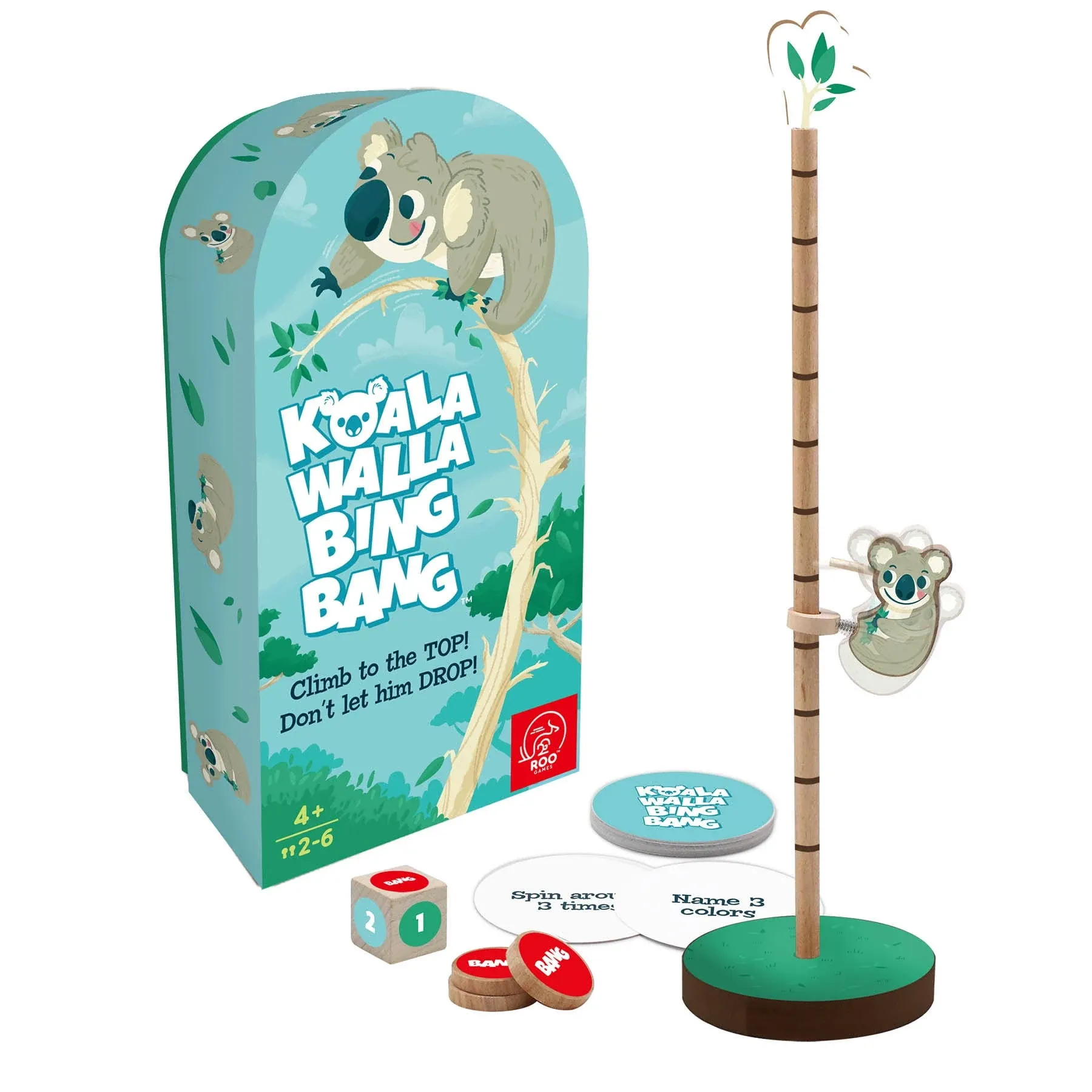 ROO GAMES Koala Walla Bing Bang - Fast-Paced, Active Dice Game - Get Children Up and Moving - Motor Skills Game for The Whole Family - for Ages 4+