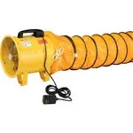 Portable Ventilation 12&#034; Fan With 32&#039; Flexible Ducting