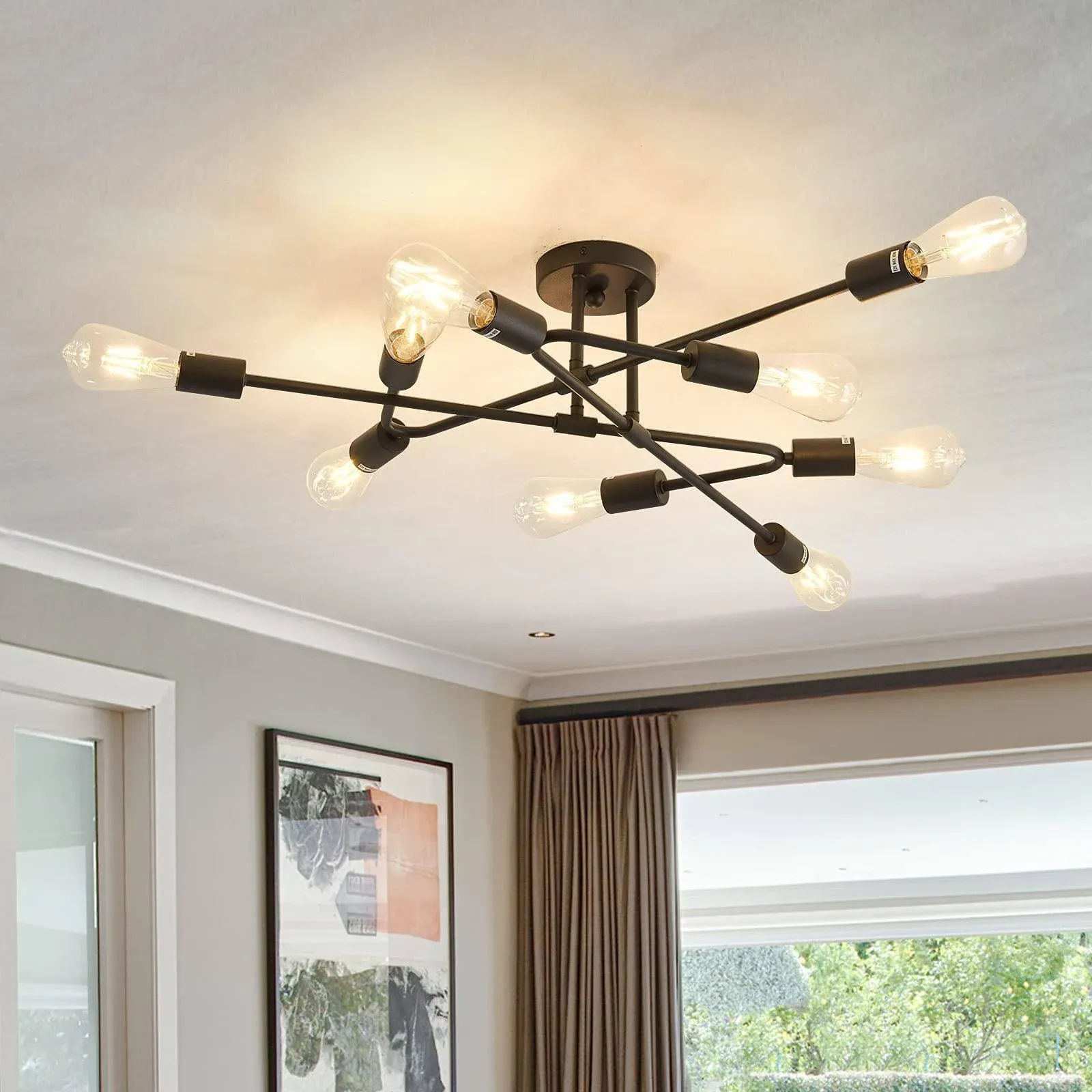 ZGLAOJT 9 Light Modern Semi Flush Mount Ceiling Light Fixture