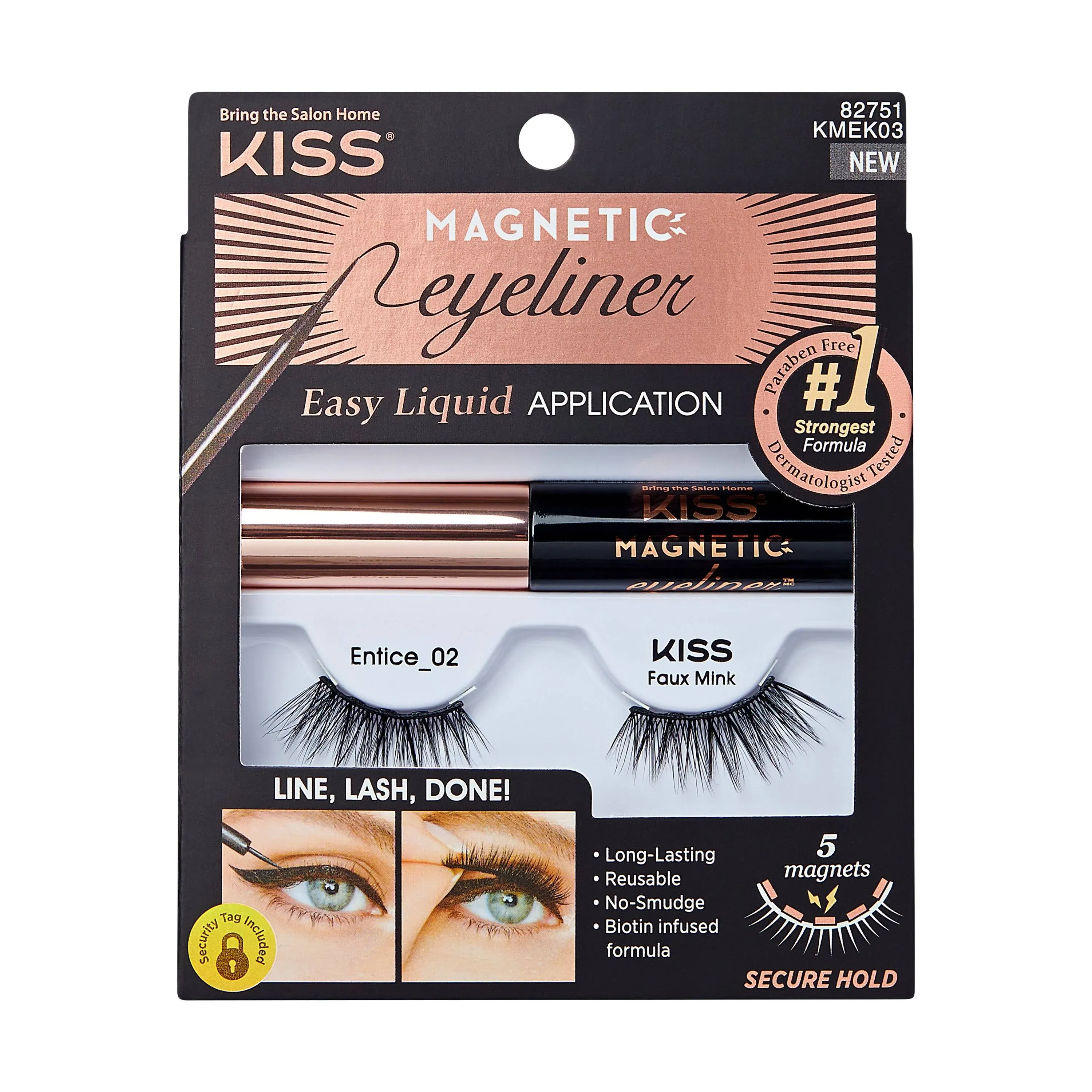 Kiss Magnetic Eyeliner & Lash Kit, Entice