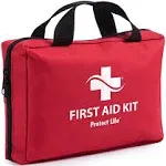 Protect Life First Aid Kit for Home/Business, HSA/FSA Eligible Emergency Kit - Medical First Aid Kit - Camping First Aid Kit Hiking - 200pcs