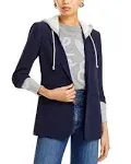 Cinq à Sept Hooded Khloe Jacket 00 / Navy/Heather Grey