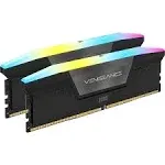 Corsair - Vengeance RGB 32GB (2x16GB) 6400MHz DDR5 C32 DIMM Desktop Memory - Black