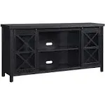 Henn&amp;Hart 68&#034; Black Grain/Metal TV Stand