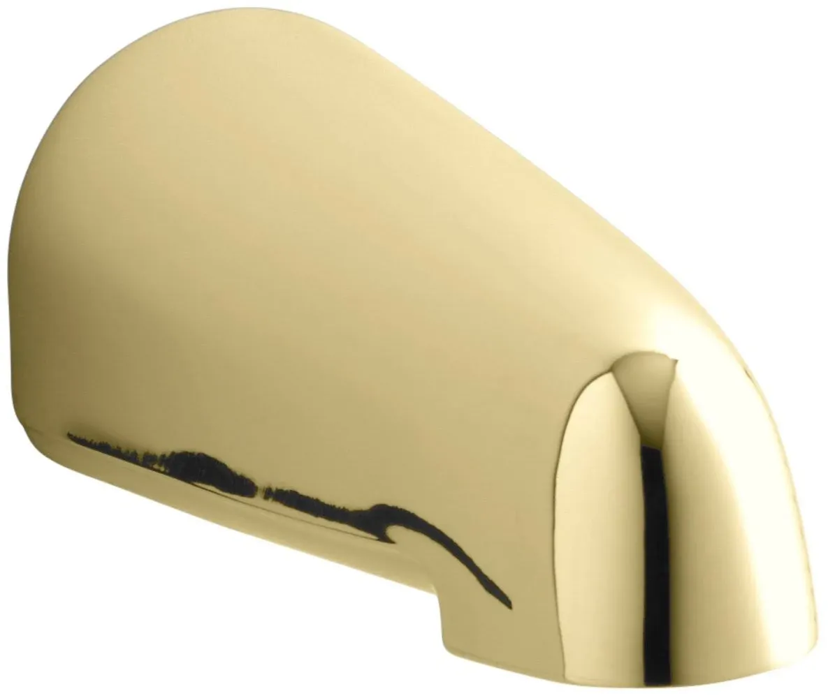 Kohler K-373-PB 4-5/8" Wall Mount Non-Diverter Bathtub Spout w/Polished Brass