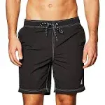 NEW Nautica Black Solid Quick Dry Classic Logo Swim-Trunk Men&#x27;s XL