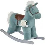 Children Riding Rocking Horse Toy w/ Fun Realistic Sounds &amp; Storage Bag