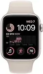 Apple Watch SE 2nd Gen GPS-Cellular 40mm Silver Aluminum Case with S-M White Band (Refurbished)