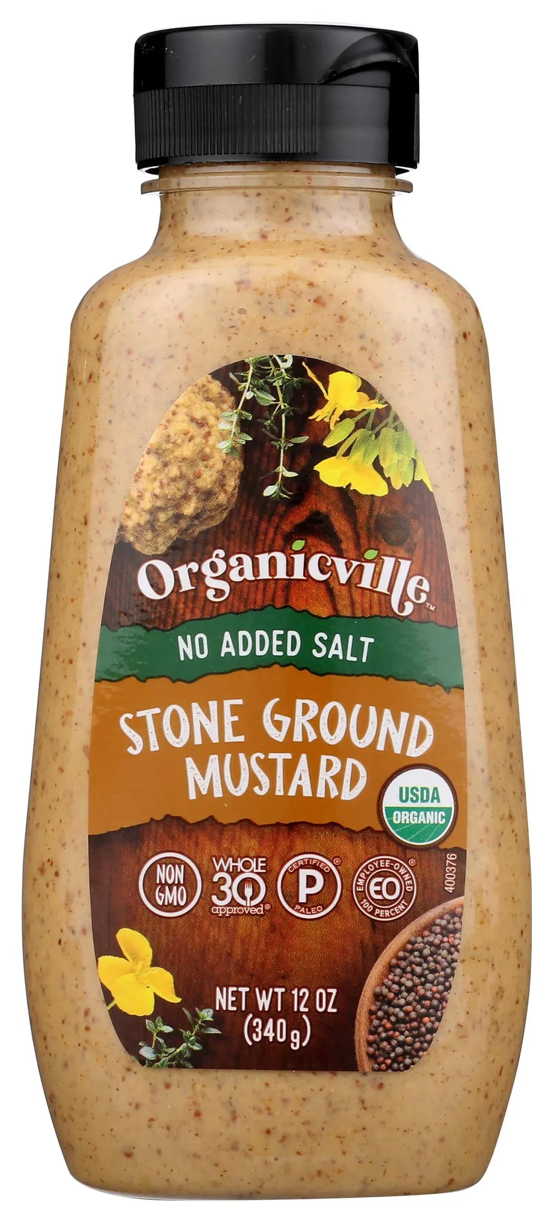 ORGANICVILLE Organic Salt Free Mustard, 12 OZ