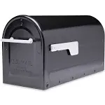 \u200bArchitectural Mailboxes Boulder Black, Large, Steel, Post Mount Mailbox