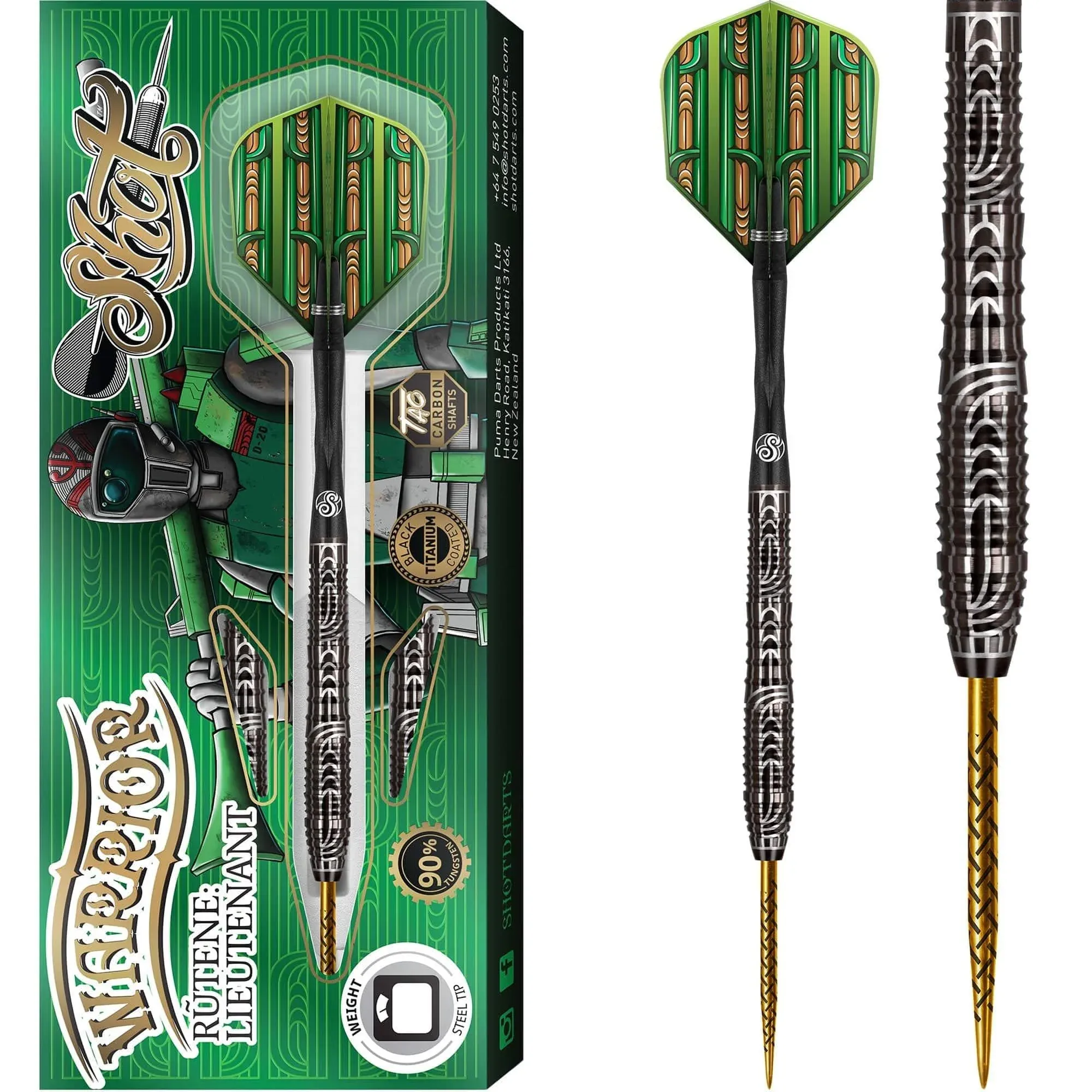 SHOT! Warrior Rutene Steel TIp Darts 25g