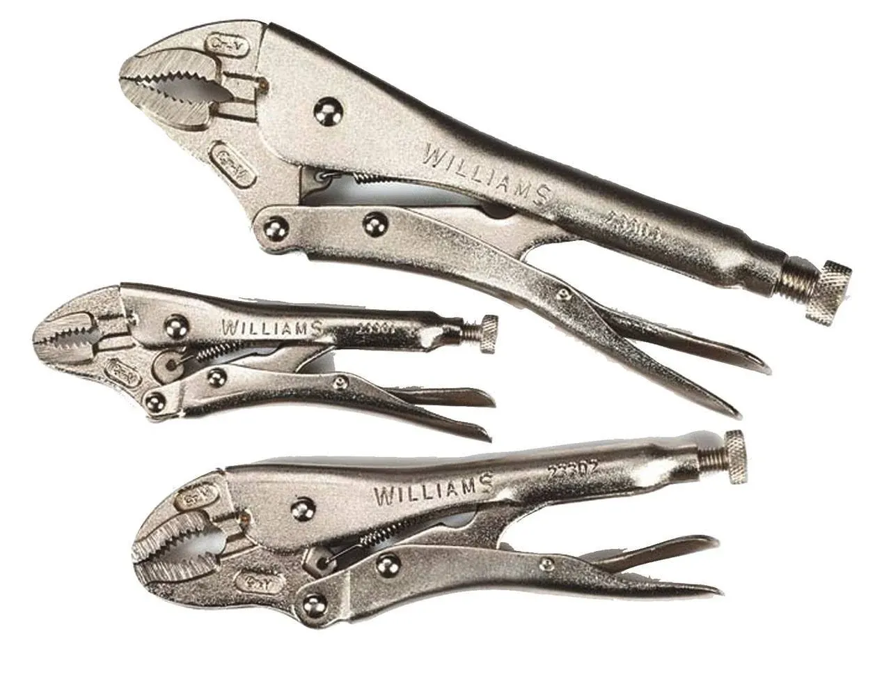 Williams 23072 3-Piece Locking Pliers Set