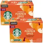 Starbucks Coffee Company Limited Edition Flavored Coffee Kcups Pumpkin Spice 10 ct Pack of 2