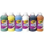 Crayola 548216 12 Assorted 16 oz. Washable Tempera Paint